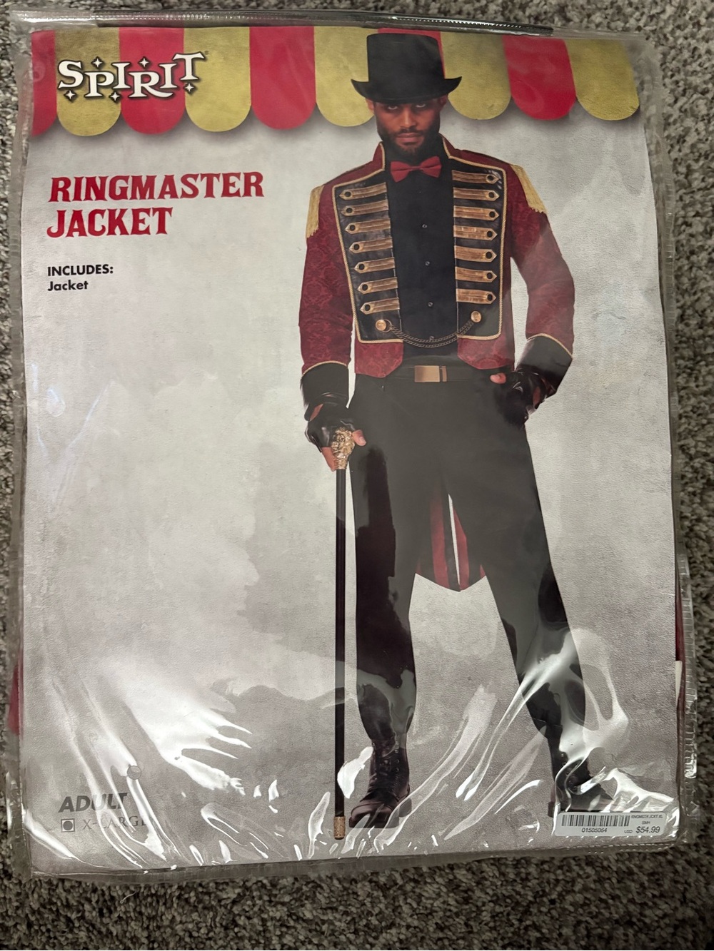 New Ringmaster jacket and hat. Jacket size xl